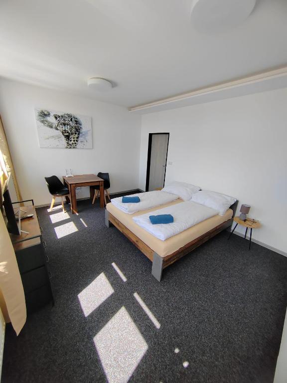 Postel nebo postele na pokoji v ubytování Skořepka15 apartment Brno-střed