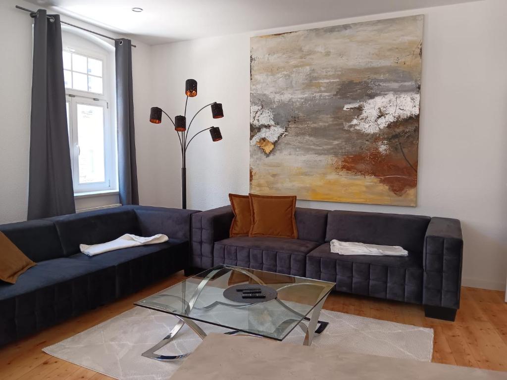 Posezení v ubytování Ferienwohnung Zimmermann