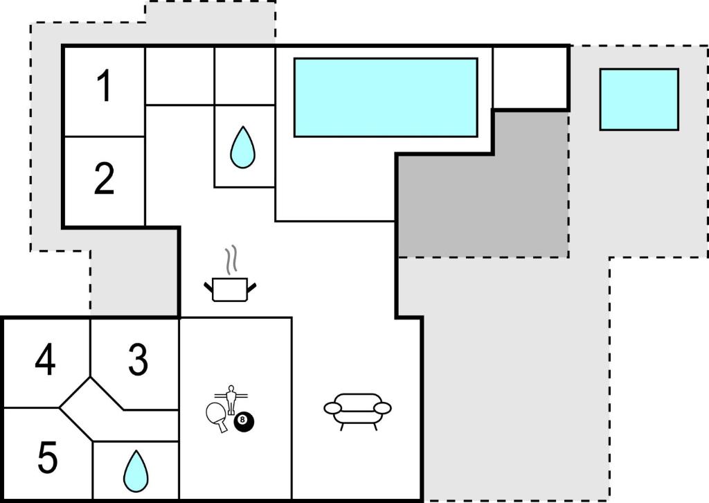 a block diagram of a periodic floorplan with a periodic table at Amazing Home In Rdby With Wifi in Rødby