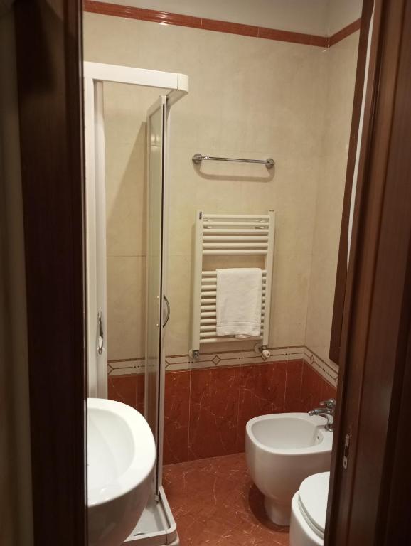Koupelna v ubytování Hotel Henry