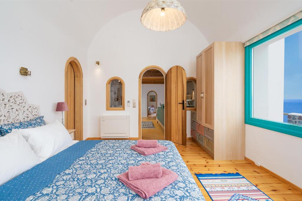 Krevet ili kreveti u jedinici u okviru objekta Akron Terra Houses