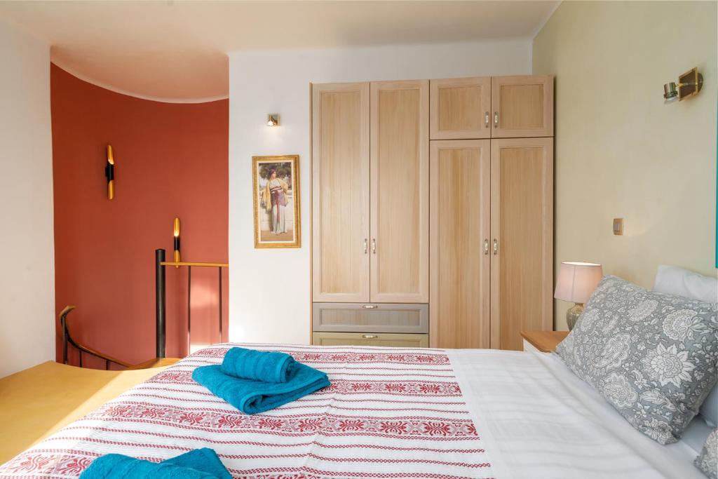 Krevet ili kreveti u jedinici u okviru objekta Akron Terra Houses