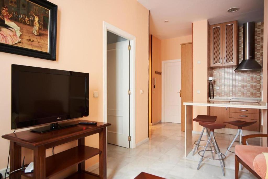 TV a/nebo společenská místnost v ubytování Apartamentos San Andres