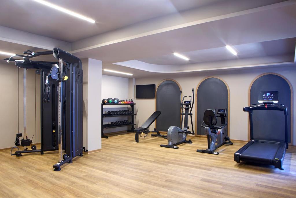 Fitness centrum a/nebo fitness zařízení v ubytování Ammos Luxury Resort