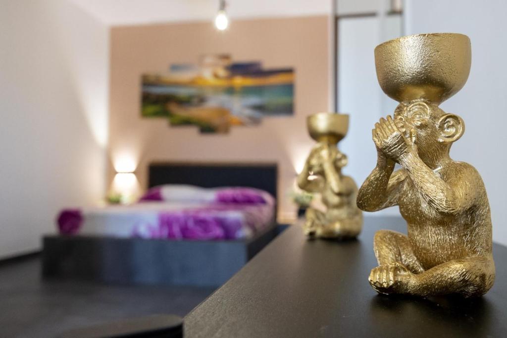 Postel nebo postele na pokoji v ubytování Dimora Flaminio