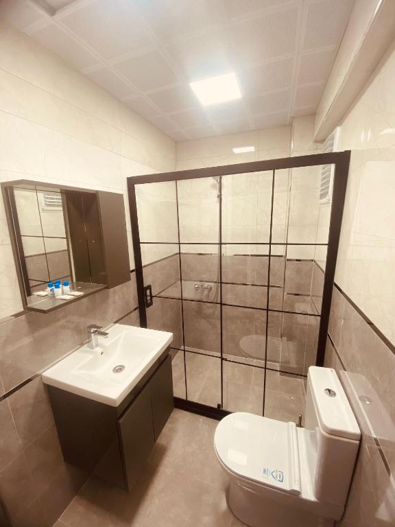 Koupelna v ubytování Malkoç Hotel