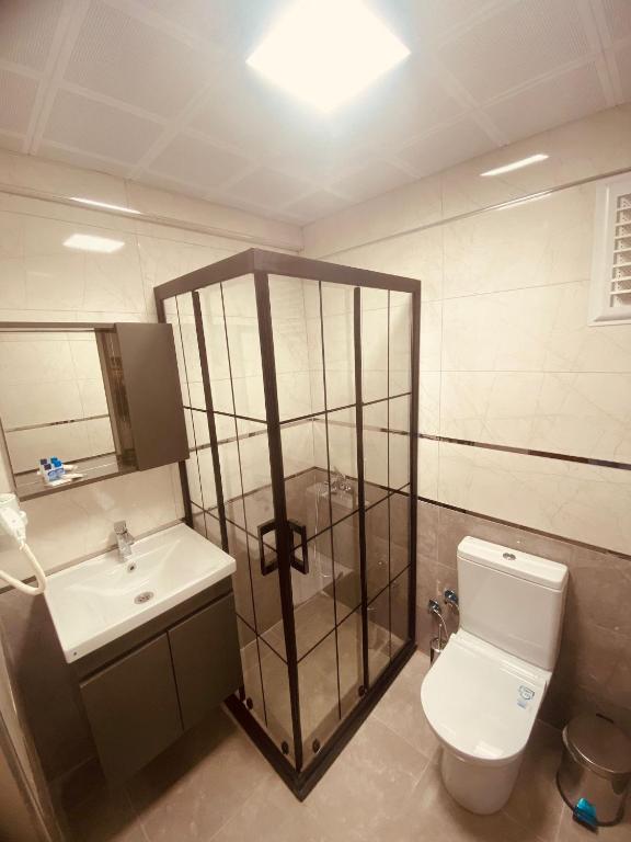 Koupelna v ubytování Malkoç Hotel