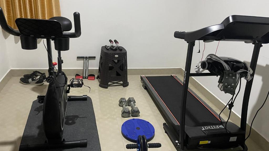 Fitness centrum a/nebo fitness zařízení v ubytování NEST Mdy