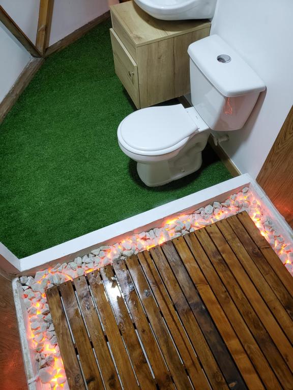 Koupelna v ubytování Elementium Glamping