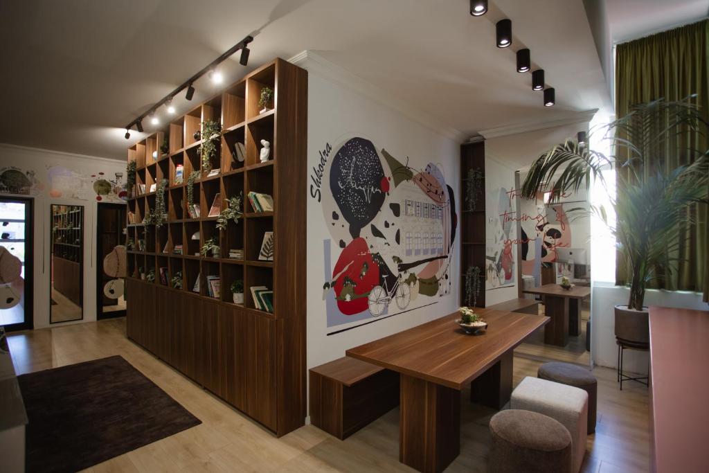 Zona de estar de Corner Hostel