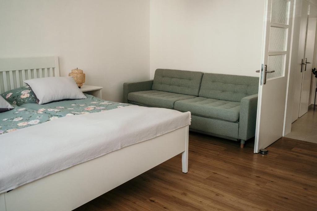 Postel nebo postele na pokoji v ubytování Haus42