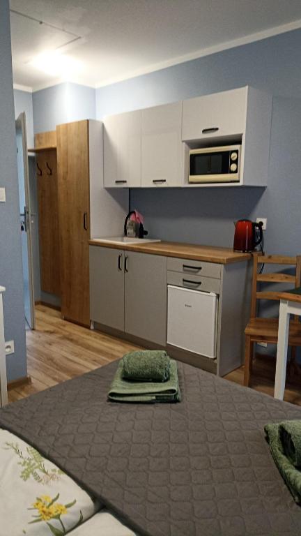 Kuchyňa alebo kuchynka v ubytovaní Apartamenty Gościnne Idylla