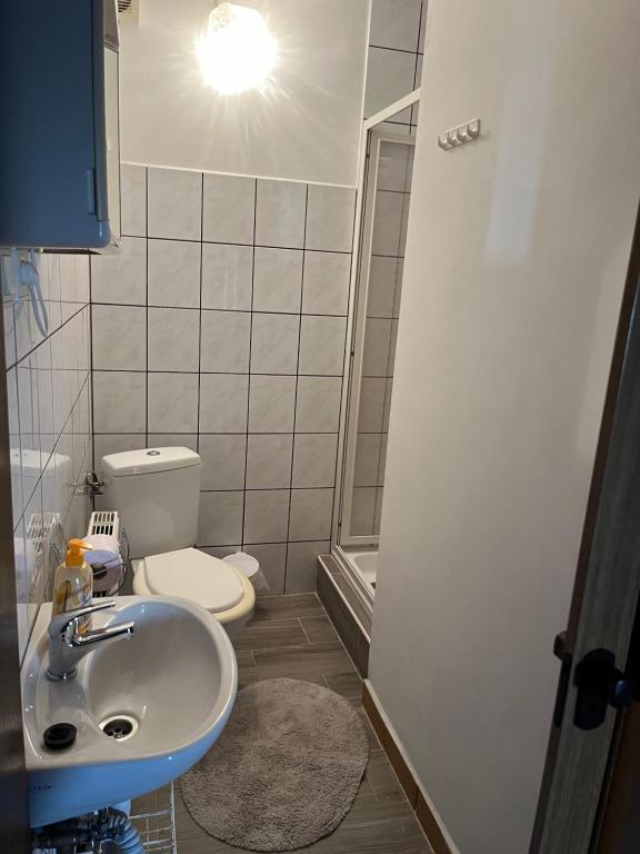 Kúpeľňa v ubytovaní Györgyi Haus