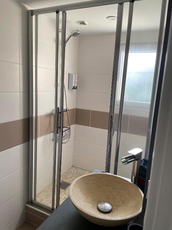 Koupelna v ubytování Chambre d'Hôtes Arla Goxoki
