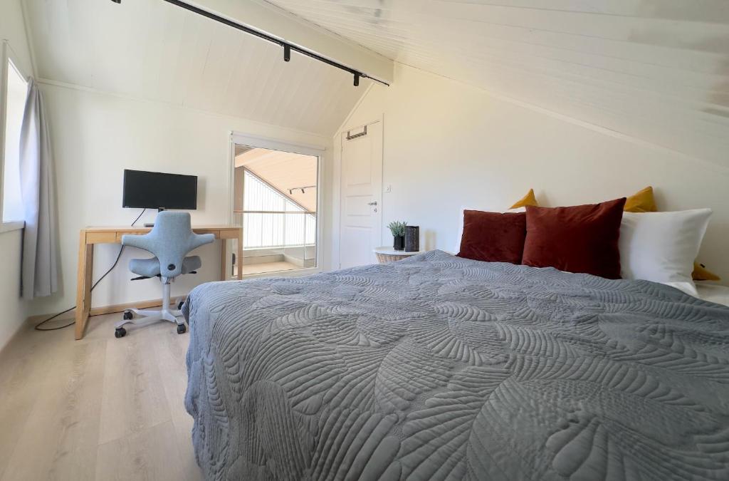 Postel nebo postele na pokoji v ubytování Villa Unstad - Surf Beach Lofoten