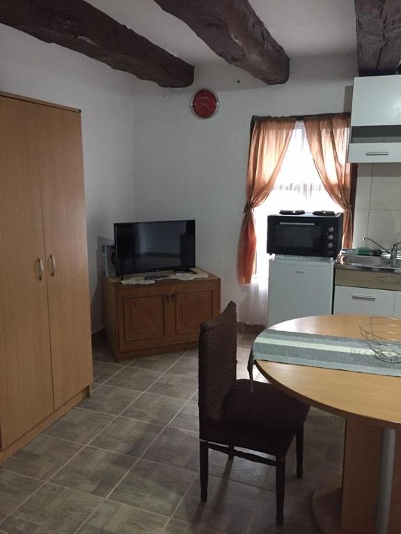 Kuchyň nebo kuchyňský kout v ubytování Apartmani Nikola Dojkinci