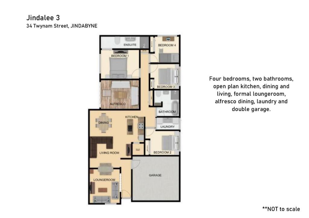 a floor plan of aominium at Jindalee 3 34 Twynam St in Jindabyne
