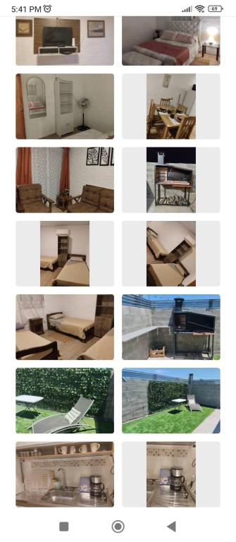 a collage of photos of different types of furniture at Lugar tranquilo in Colonia del Sacramento