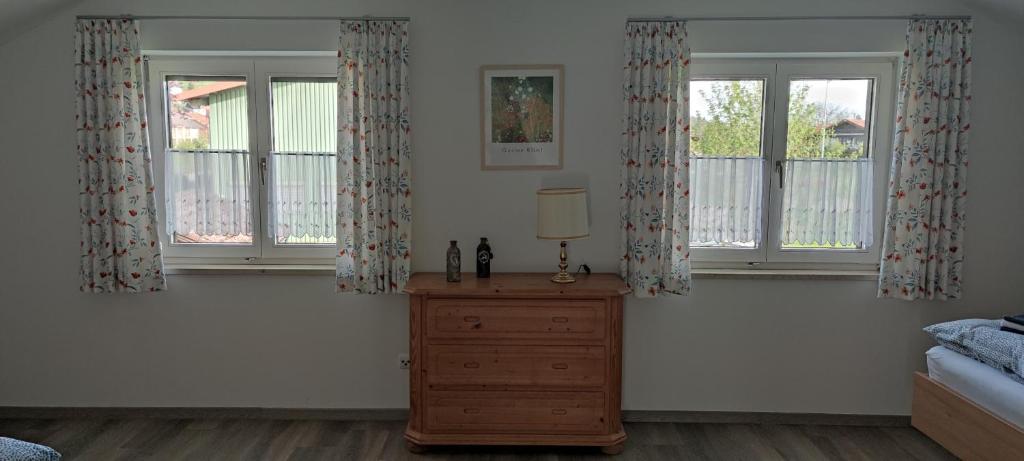 Postel nebo postele na pokoji v ubytování Illerblick