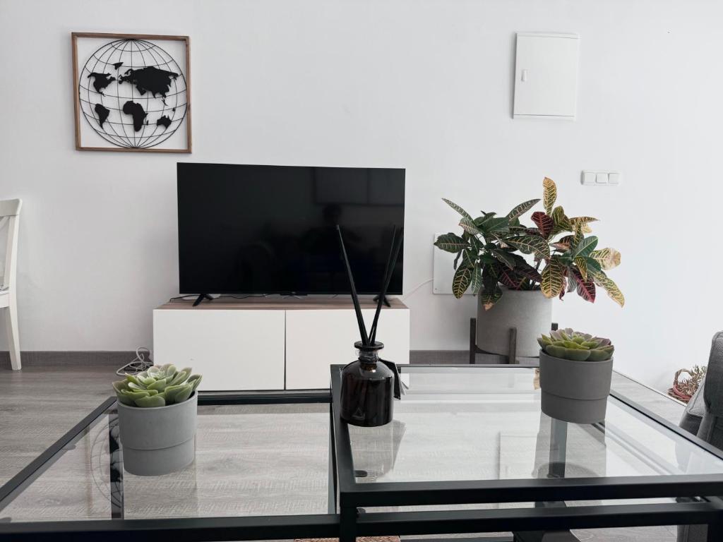 Una televisión o centro de entretenimiento en SumaLoft Prensa