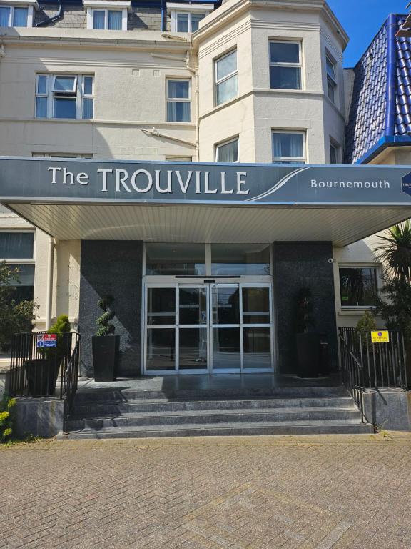 a building with a sign that reads therwville at The Trouville Bournemouth in Bournemouth