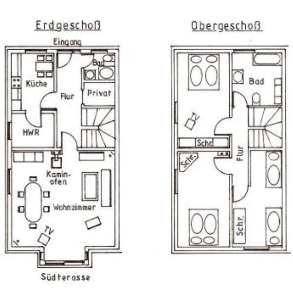 Půdorys ubytování Ferienhaus-Sina