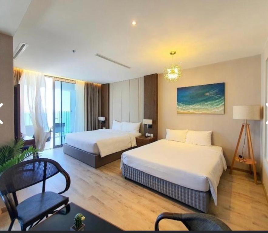 HD Panorama Nha Trang Condotel - 两居室公寓，阳台和海景