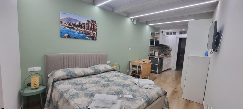 Un pat sau paturi într-o cameră la Le Antiche Porte