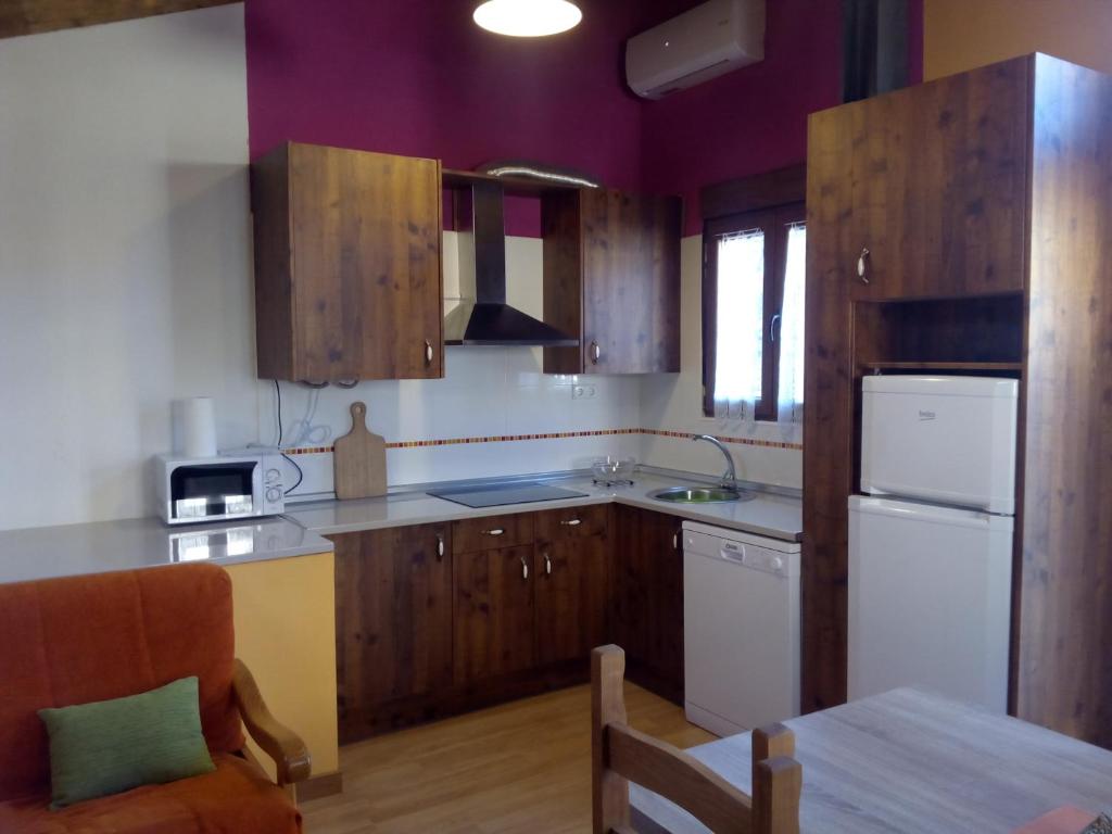 Eldhús eða eldhúskrókur á Casa Javier