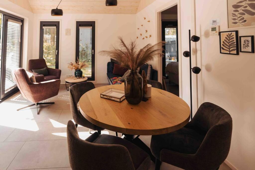 Posezení v ubytování Lille lykke I Tiny House op de Veluwe