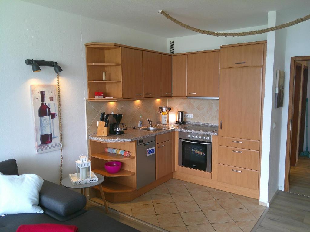 Kuchyň nebo kuchyňský kout v ubytování Fürstenhof Apartment 325
