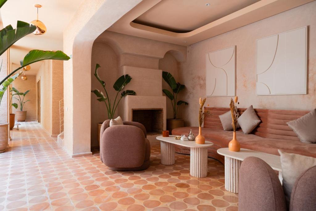Posezení v ubytování Maison Nalos