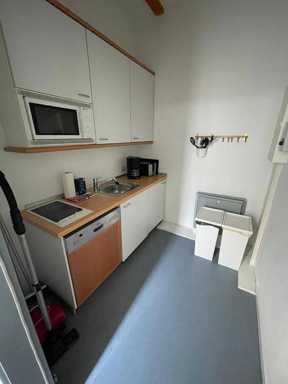 Kuchyň nebo kuchyňský kout v ubytování Zentral gelegenes Premium-Apartment mit viel Tageslicht