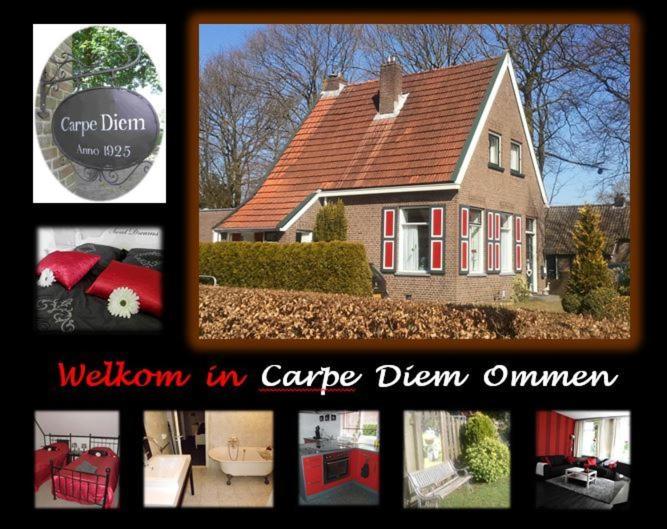 a collage of pictures of a large house at Carpe Diem in Ommen