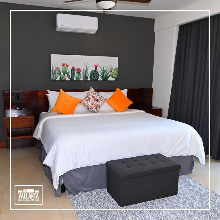 Voodi või voodid majutusasutuse Barrio Vallarta Boutique Studios toas