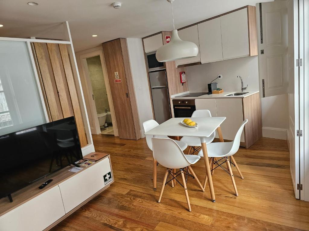Kuchyň nebo kuchyňský kout v ubytování Polery Apartments Center