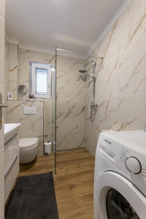 Koupelna v ubytování Apartments Bilopavlović