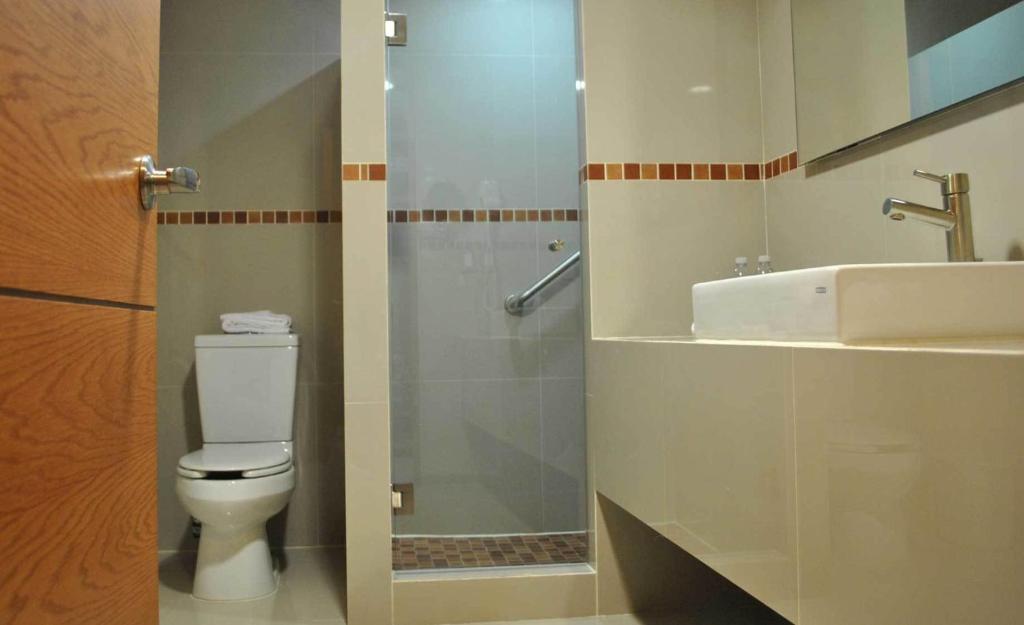 Koupelna v ubytování Hotel y Tú Expo