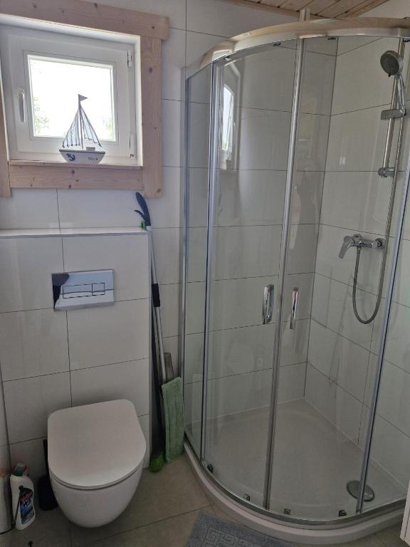 Koupelna v ubytování A&M Apartamenty