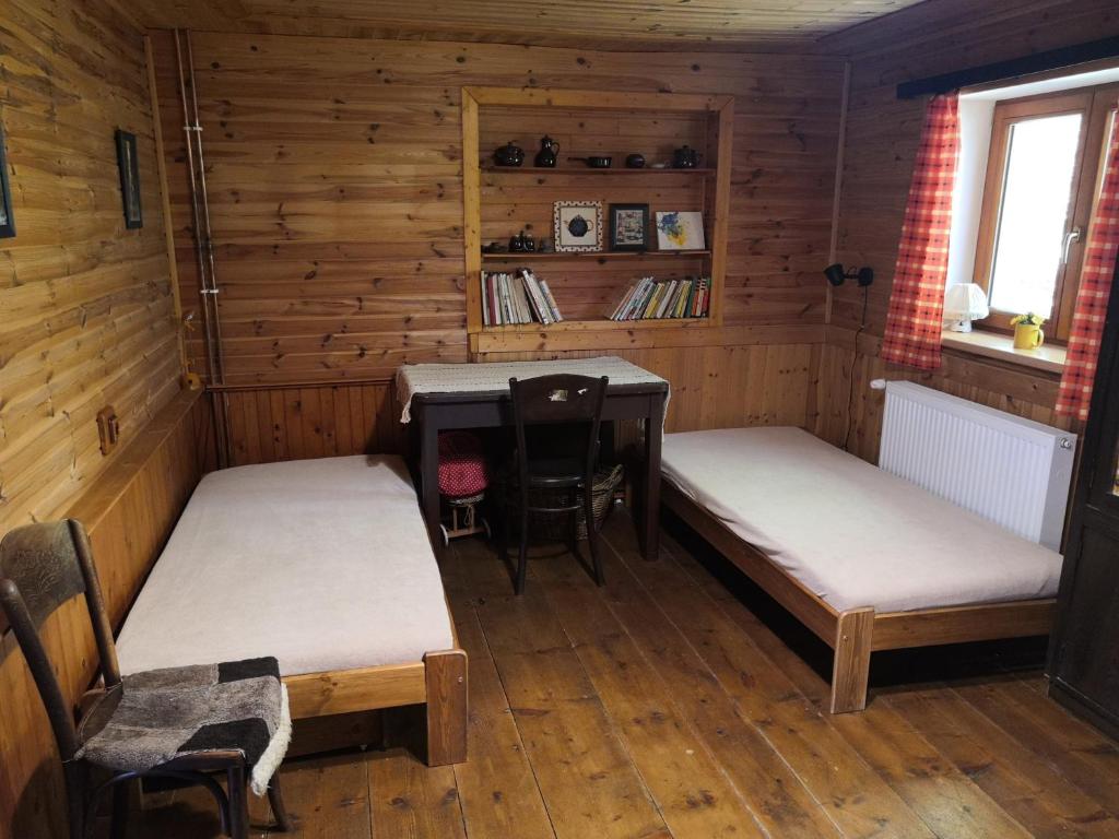 Postel nebo postele na pokoji v ubytování Chalupa Adélka