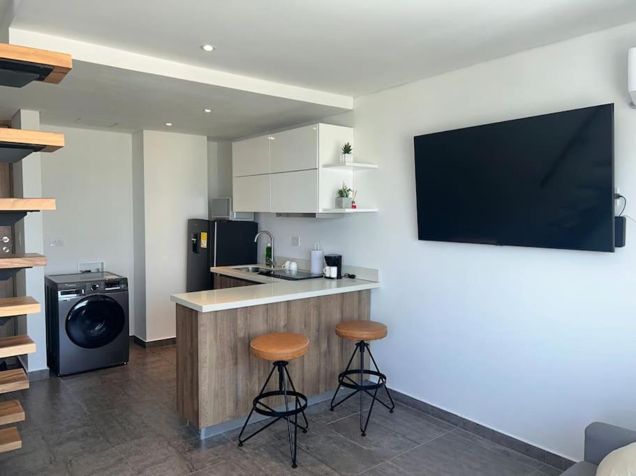 Η κουζίνα ή μικρή κουζίνα στο Apartamento Duplex en Barranquilla