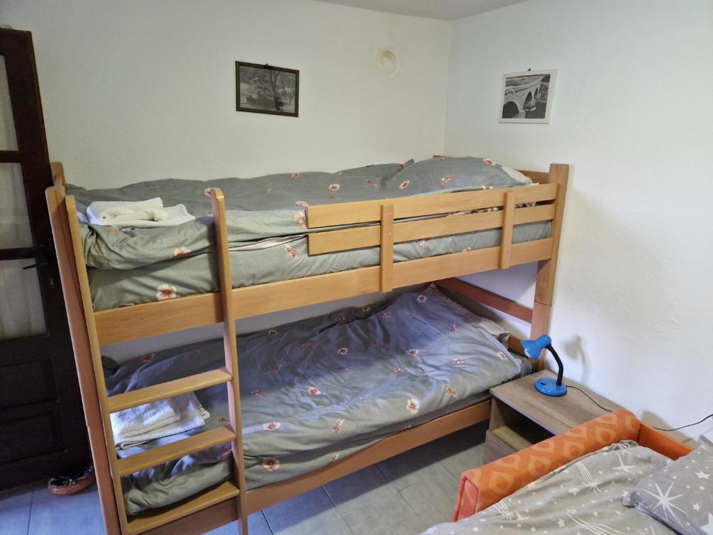 Postel nebo postele na pokoji v ubytování Zavojsko jezero - kuća Mitić