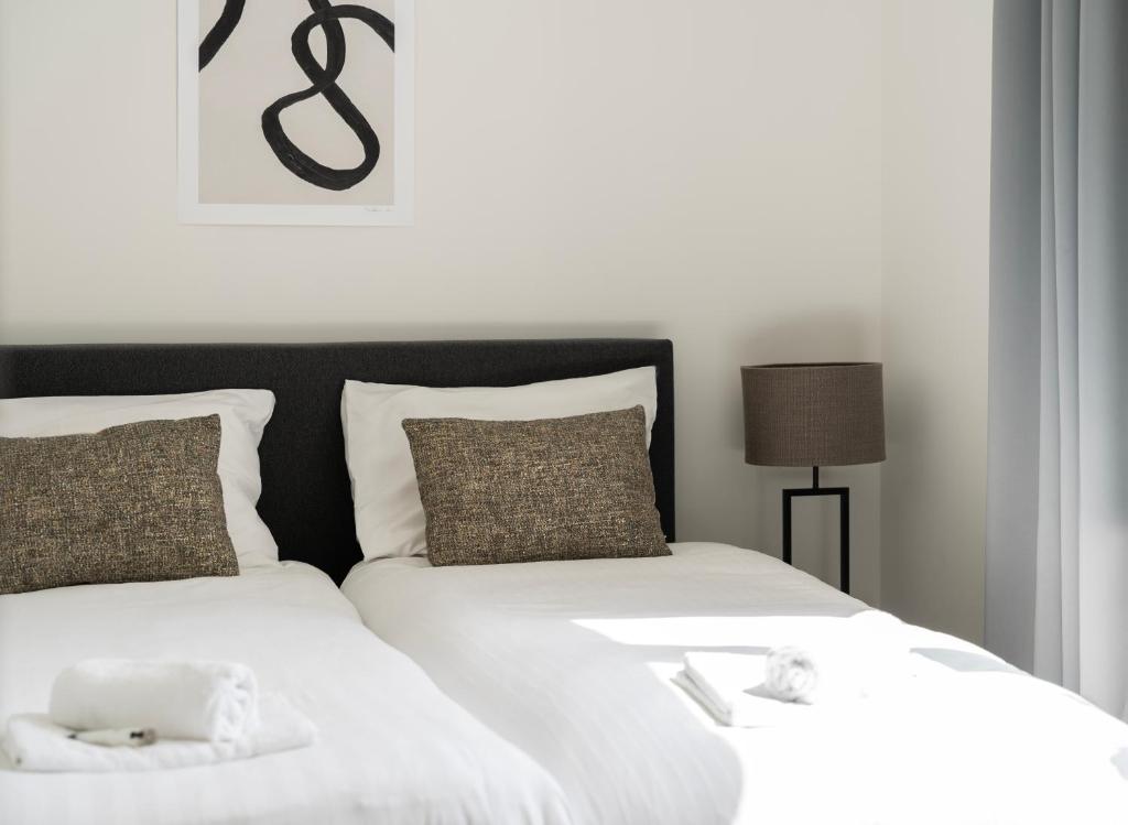 En eller flere senge i et værelse på 3 room house with garden and fast wifi