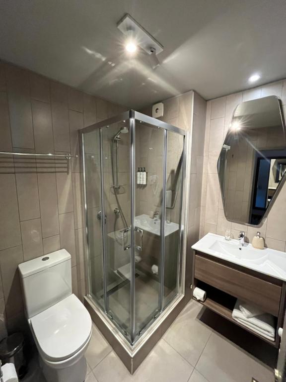 Koupelna v ubytování Hotel Martín Gusinde