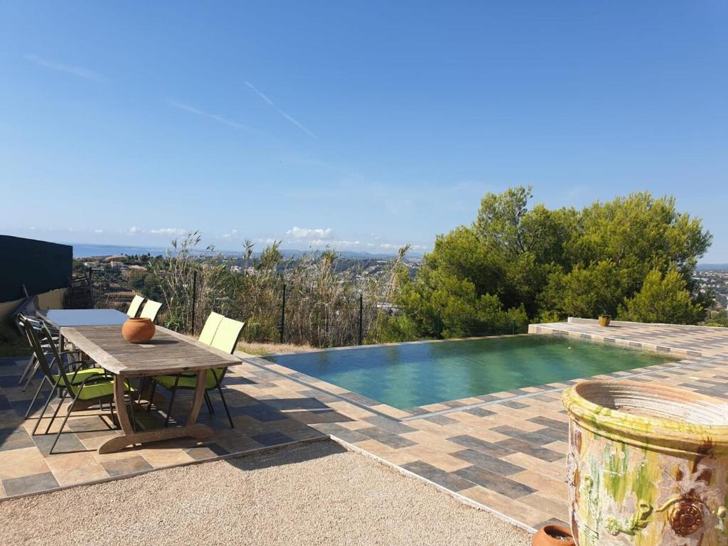 Villa moderne avec piscine vue mer à Nice Bellet