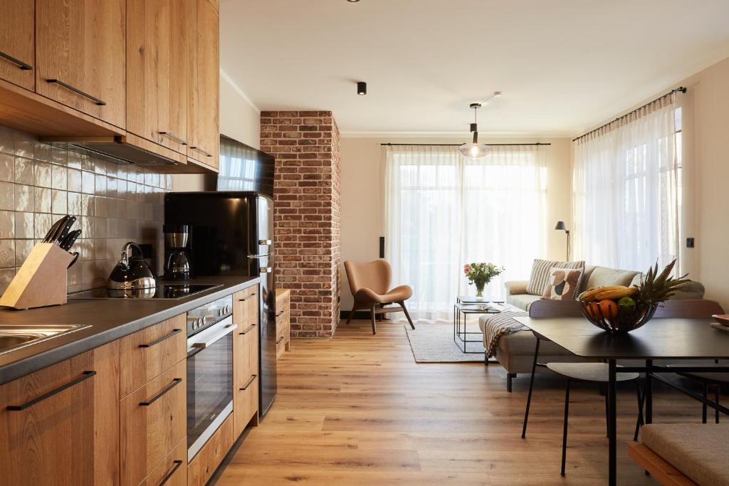 Køkken eller tekøkken på Binnendiek Haus 1 Comfort-Apartment 5