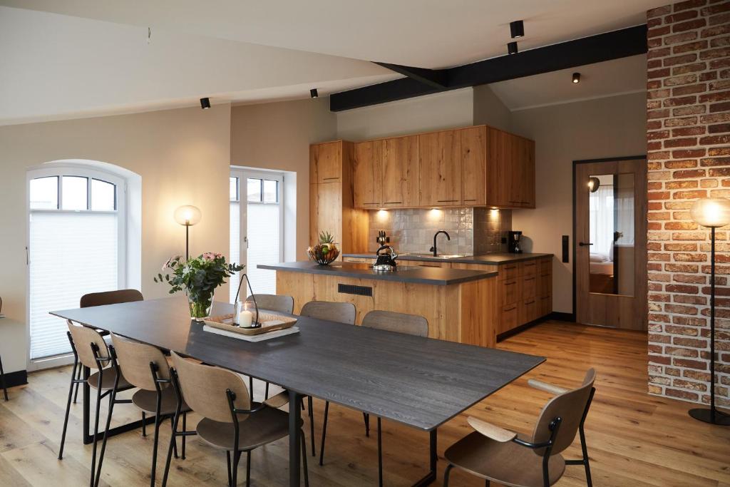 Køkken eller tekøkken på Binnendiek Haus 1 Deluxe-Apartment 9