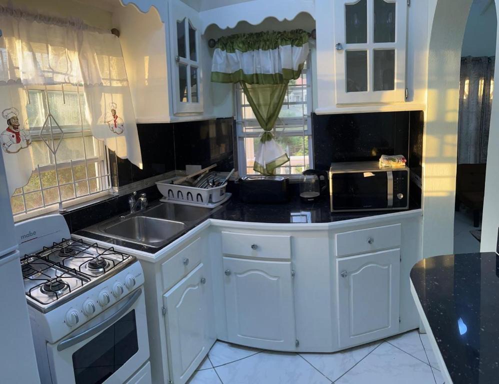 Kuchyň nebo kuchyňský kout v ubytování Sima Villas