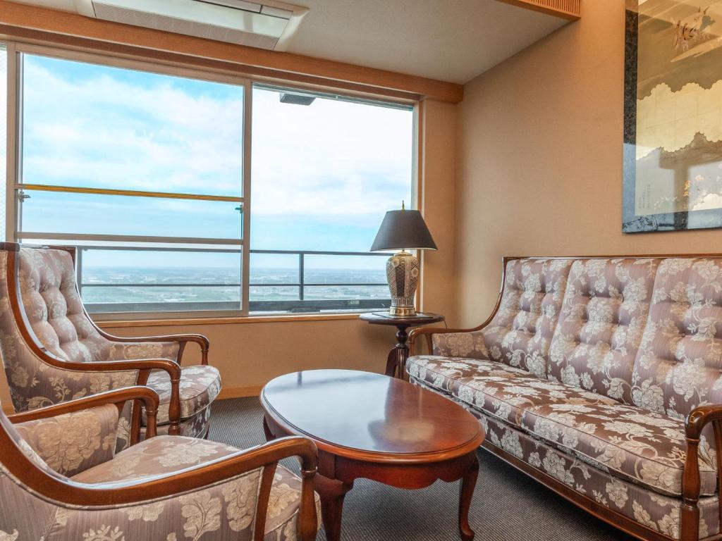 Posezení v ubytování Kamenoi Hotel Tsukubasan