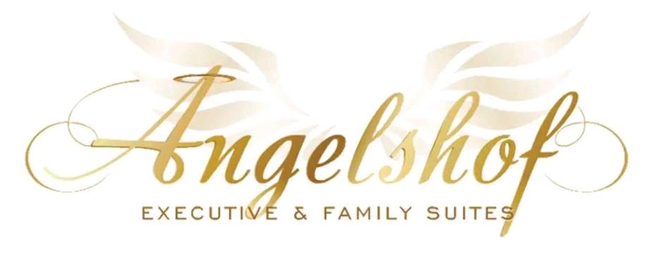 een logo voor een trouwlocatie en familiesuites bij Angelshof Self Catering Guesthouse in Windhoek